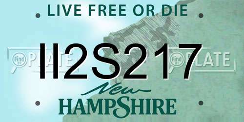 II2S217 New Hampshire License Plate