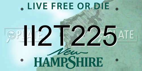 II2T225 New Hampshire License Plate