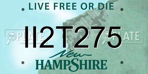 II2T275 New Hampshire License Plate