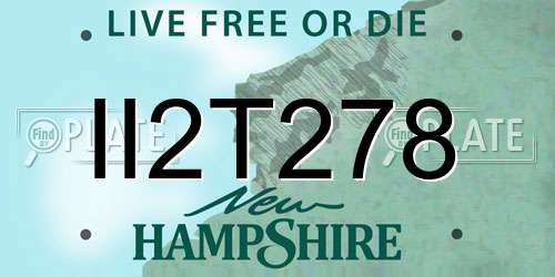 II2T278 New Hampshire License Plate
