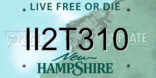 II2T310 New Hampshire License Plate