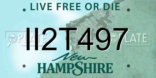 II2T497 New Hampshire License Plate