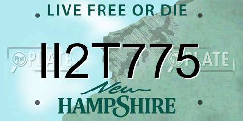 II2T775 New Hampshire License Plate