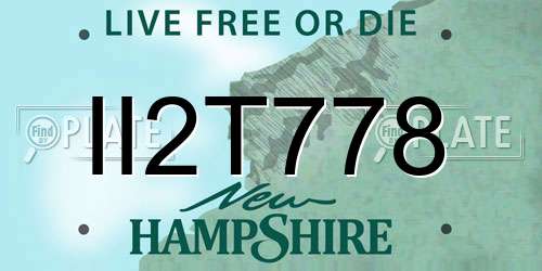 II2T778 New Hampshire License Plate