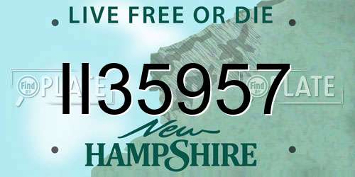 II35957 New Hampshire License Plate