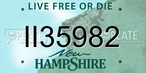 II35982 New Hampshire License Plate