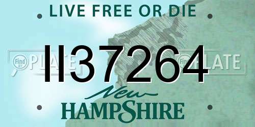 II37264 New Hampshire License Plate
