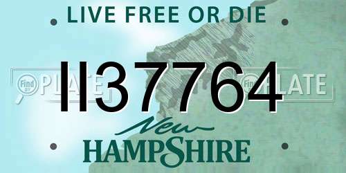 II37764 New Hampshire License Plate