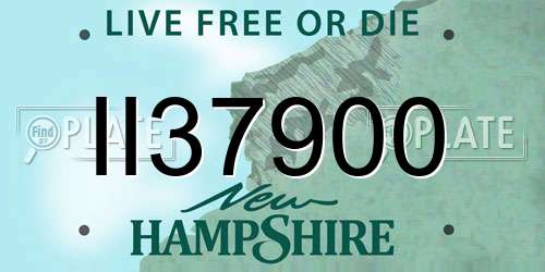 II37900 New Hampshire License Plate