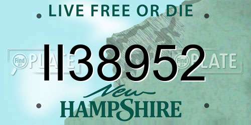 II38952 New Hampshire License Plate
