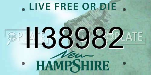 II38982 New Hampshire License Plate