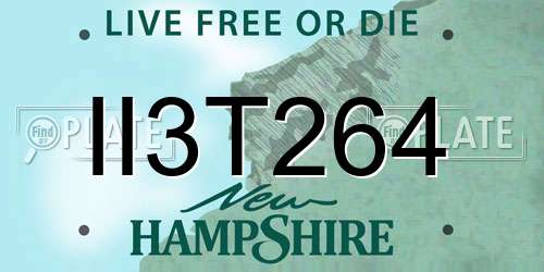 II3T264 New Hampshire License Plate