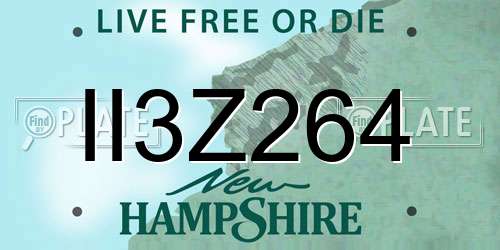 II3Z264 New Hampshire License Plate