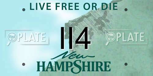 II4 New Hampshire License Plate