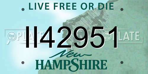 II42951 New Hampshire License Plate