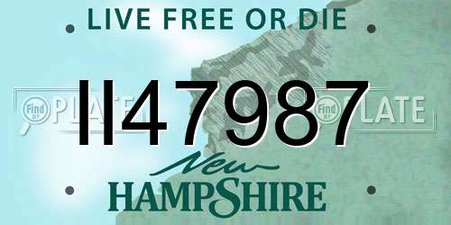 II47987 New Hampshire License Plate