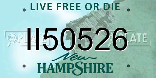 II50526 New Hampshire License Plate