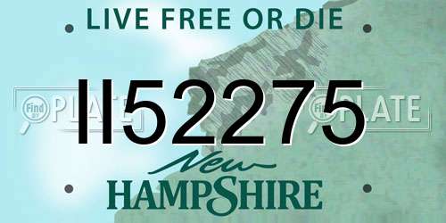 II52275 New Hampshire License Plate