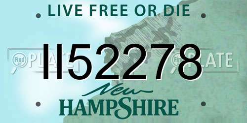 II52278 New Hampshire License Plate