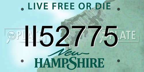 II52775 New Hampshire License Plate