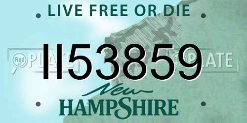 II53859 New Hampshire License Plate