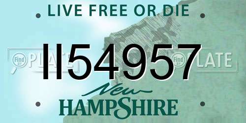 II54957 New Hampshire License Plate