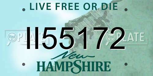II55172 New Hampshire License Plate