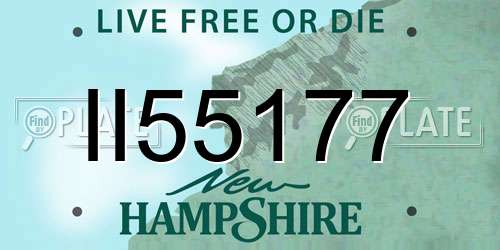 II55177 New Hampshire License Plate