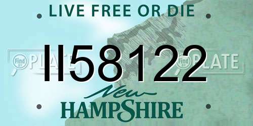 II58122 New Hampshire License Plate