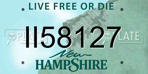 II58127 New Hampshire License Plate