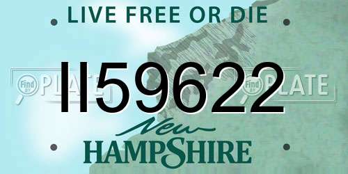II59622 New Hampshire License Plate