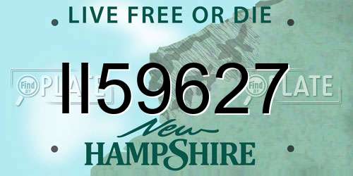 II59627 New Hampshire License Plate