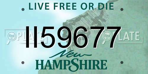 II59677 New Hampshire License Plate