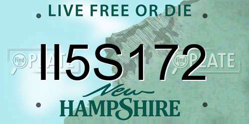 II5S172 New Hampshire License Plate