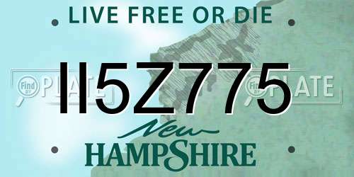 II5Z775 New Hampshire License Plate