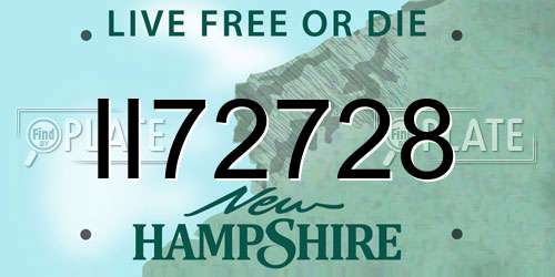 II72728 New Hampshire License Plate