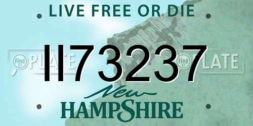 II73237 New Hampshire License Plate