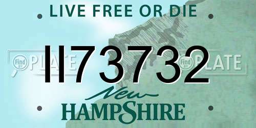 II73732 New Hampshire License Plate