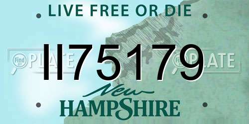 II75179 New Hampshire License Plate