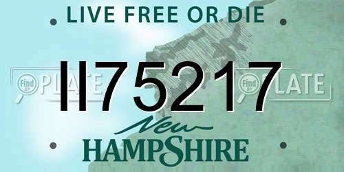II75217 New Hampshire License Plate