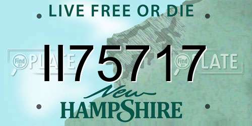 II75717 New Hampshire License Plate