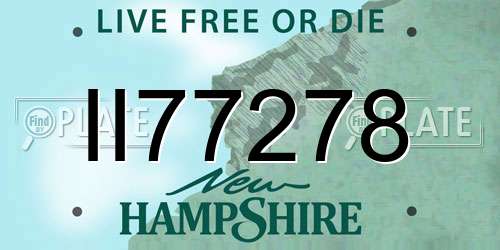 II77278 New Hampshire License Plate