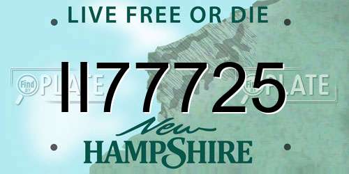 II77725 New Hampshire License Plate