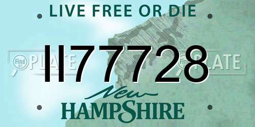 II77728 New Hampshire License Plate