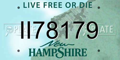 II78179 New Hampshire License Plate