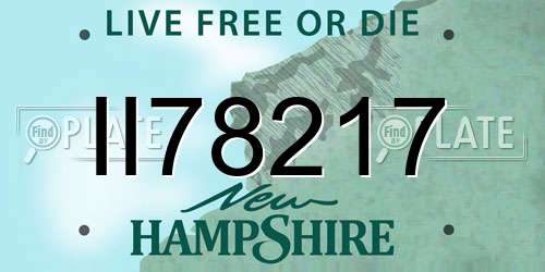 II78217 New Hampshire License Plate