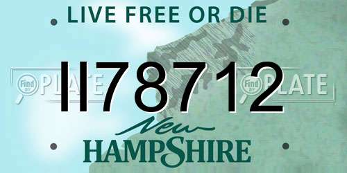 II78712 New Hampshire License Plate