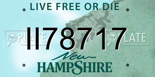 II78717 New Hampshire License Plate