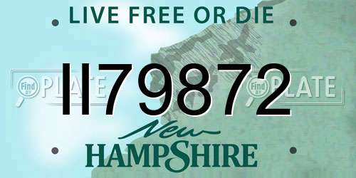 II79872 New Hampshire License Plate