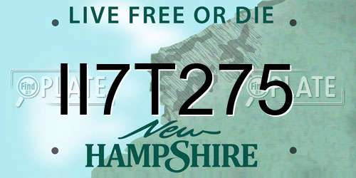 II7T275 New Hampshire License Plate